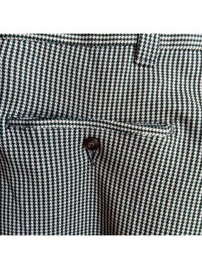 34x30 True Vintage Sears Stretch Pants 70s Green Houndstooth Trousers Kings Road